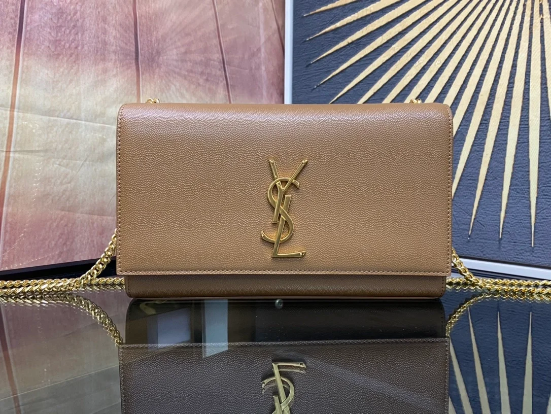 생로랑 케이트 미디엄 백 브라운