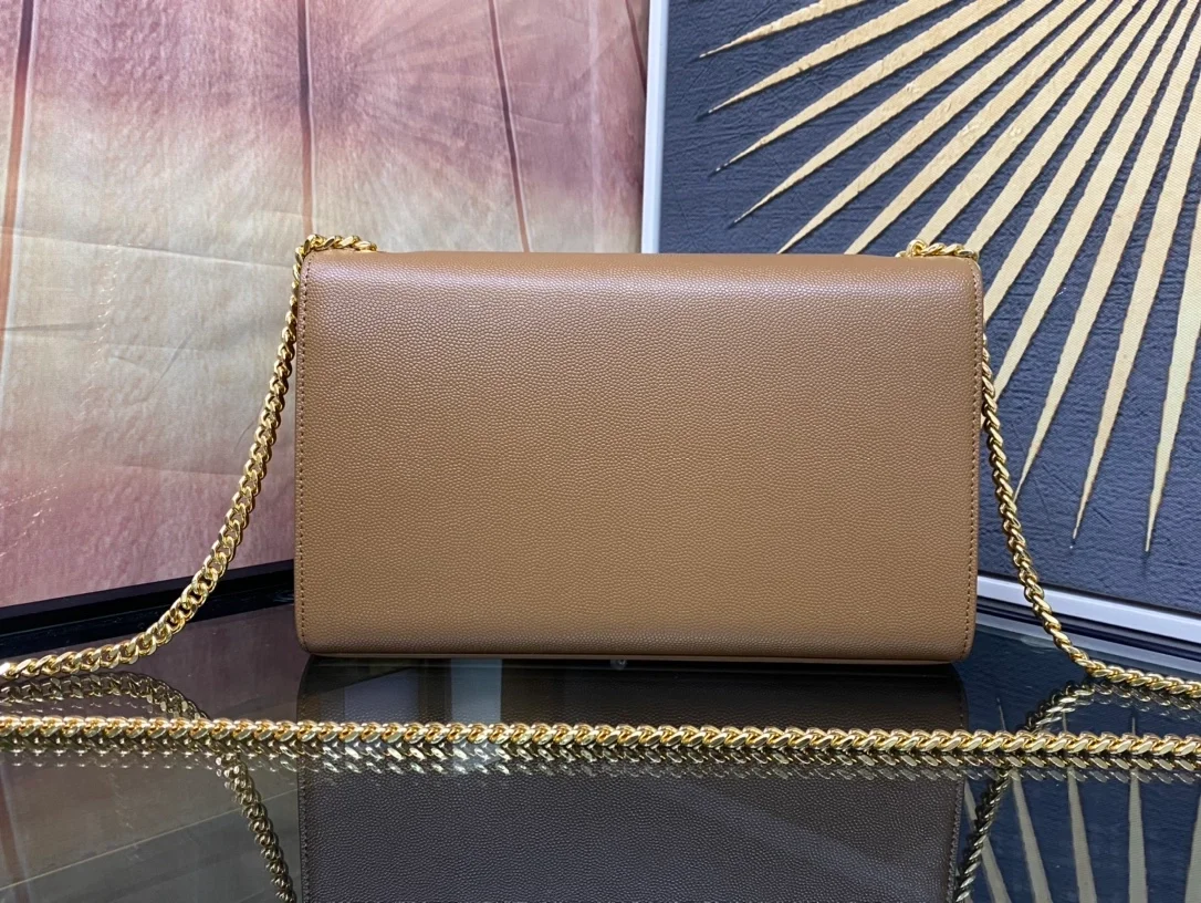 생로랑 케이트 미디엄 백 브라운