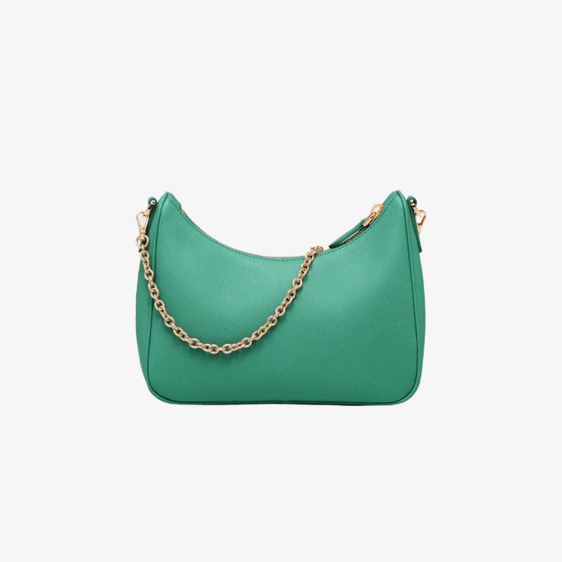 프라다 리에디션 2005 사피아노 레더 숄더백 그린