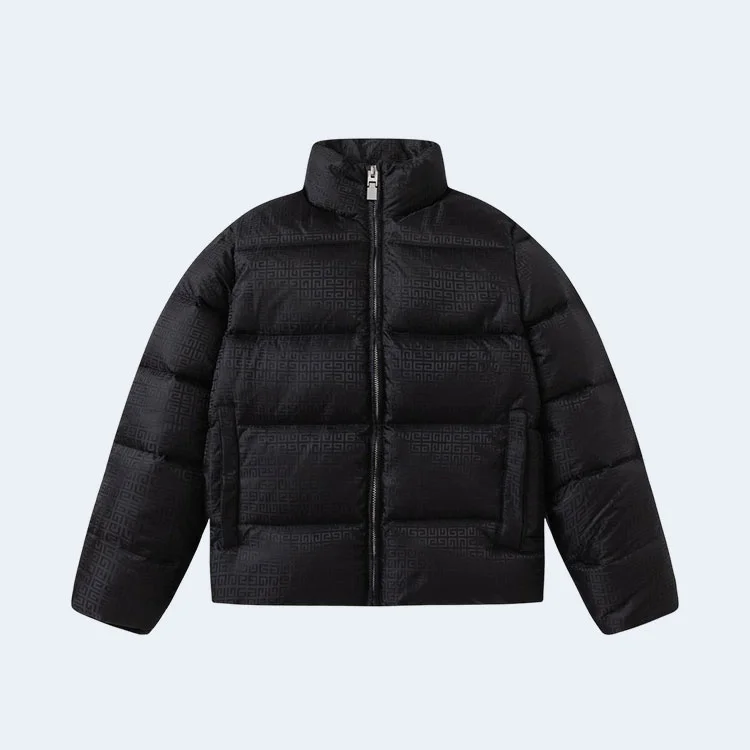 지방시 자카드 스탠드 카라 다운 자켓