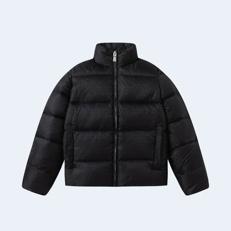 지방시 자카드 스탠드 카라 다운 자켓