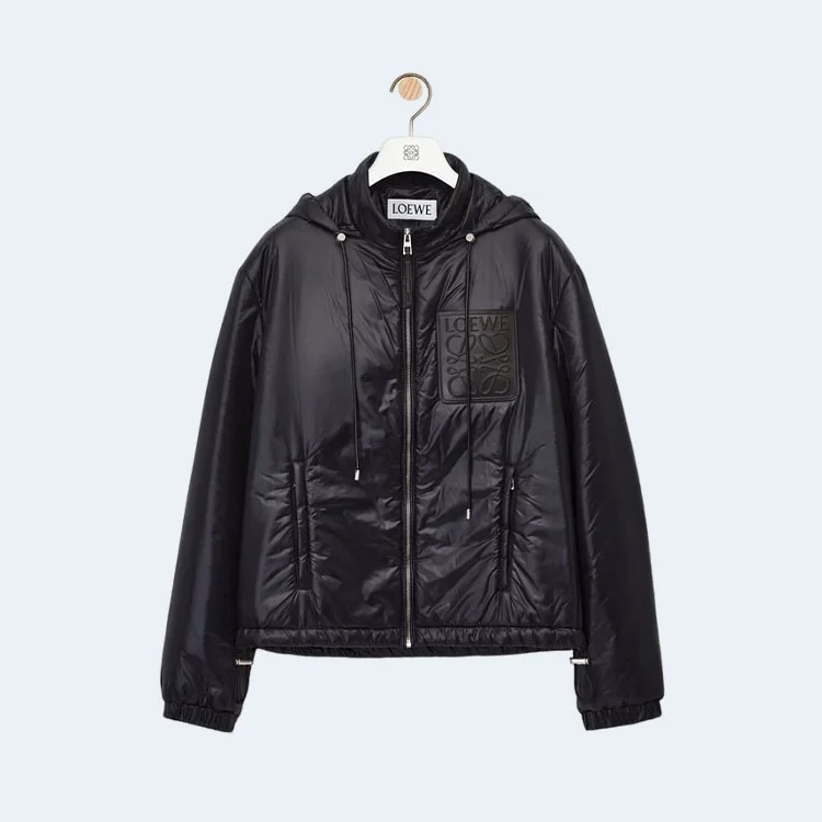 로에베 나일론 블랙 패딩 파카