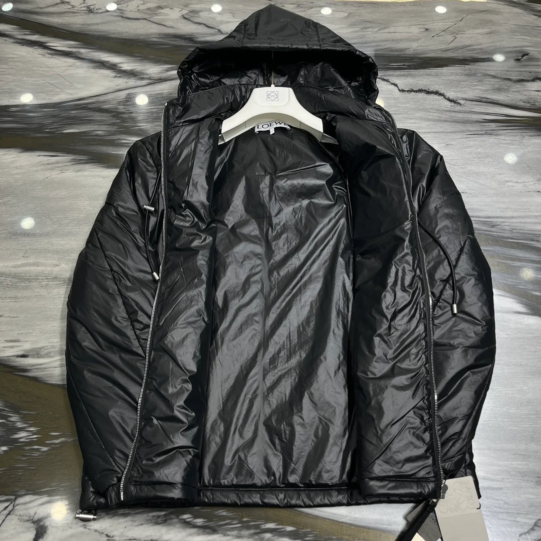 로에베 나일론 블랙 패딩 파카