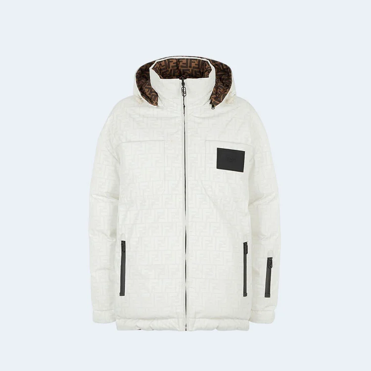 펜디 화이트 FF 나일론 다운 자켓