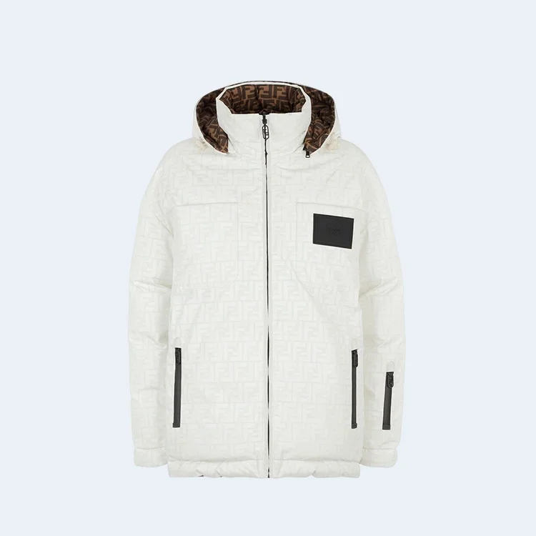 펜디 화이트 FF 나일론 다운 자켓
