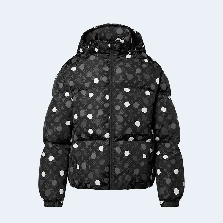 루이비통 x YK 모노그램 페인티드 도트 다운 블루종 1ABBGO