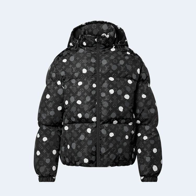 루이비통 x YK 모노그램 페인티드 도트 다운 블루종 1ABBGO