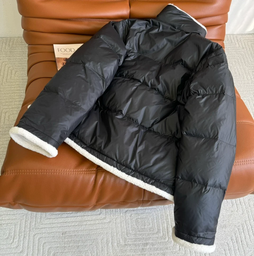 생로랑 포우 시어링 셸 다운 자켓