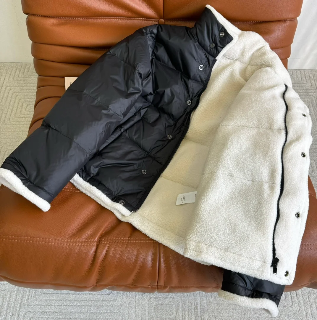 생로랑 포우 시어링 셸 다운 자켓