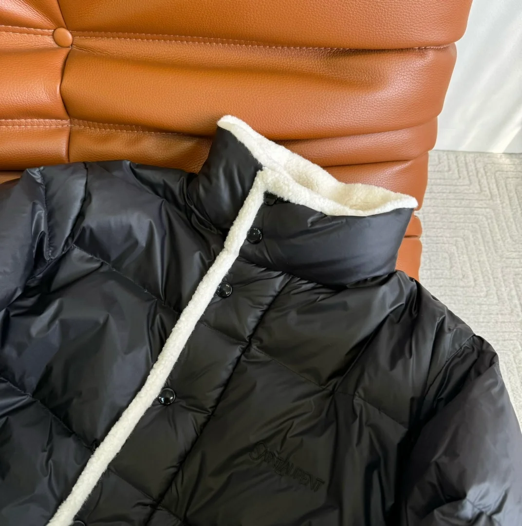 생로랑 포우 시어링 셸 다운 자켓