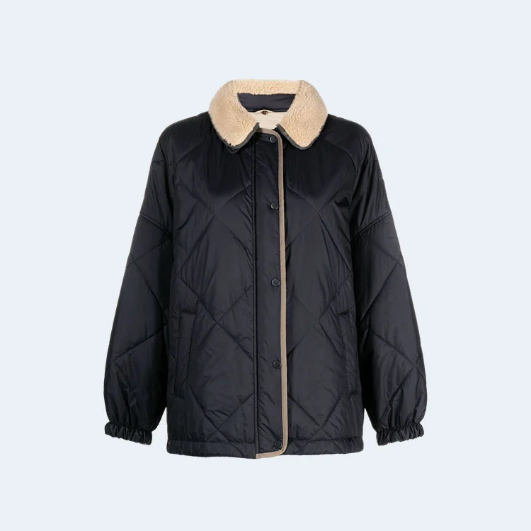 브루넬로 쿠치넬리 프레스 스터드 퀄팅 자켓