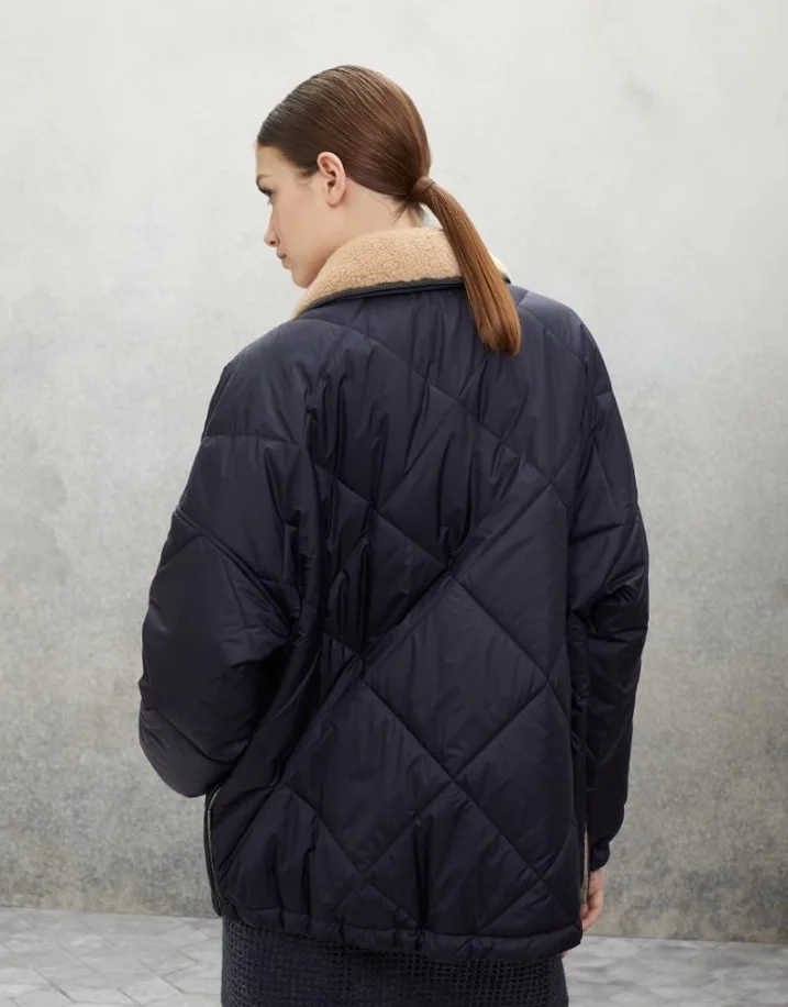 브루넬로 쿠치넬리 프레스 스터드 퀄팅 자켓