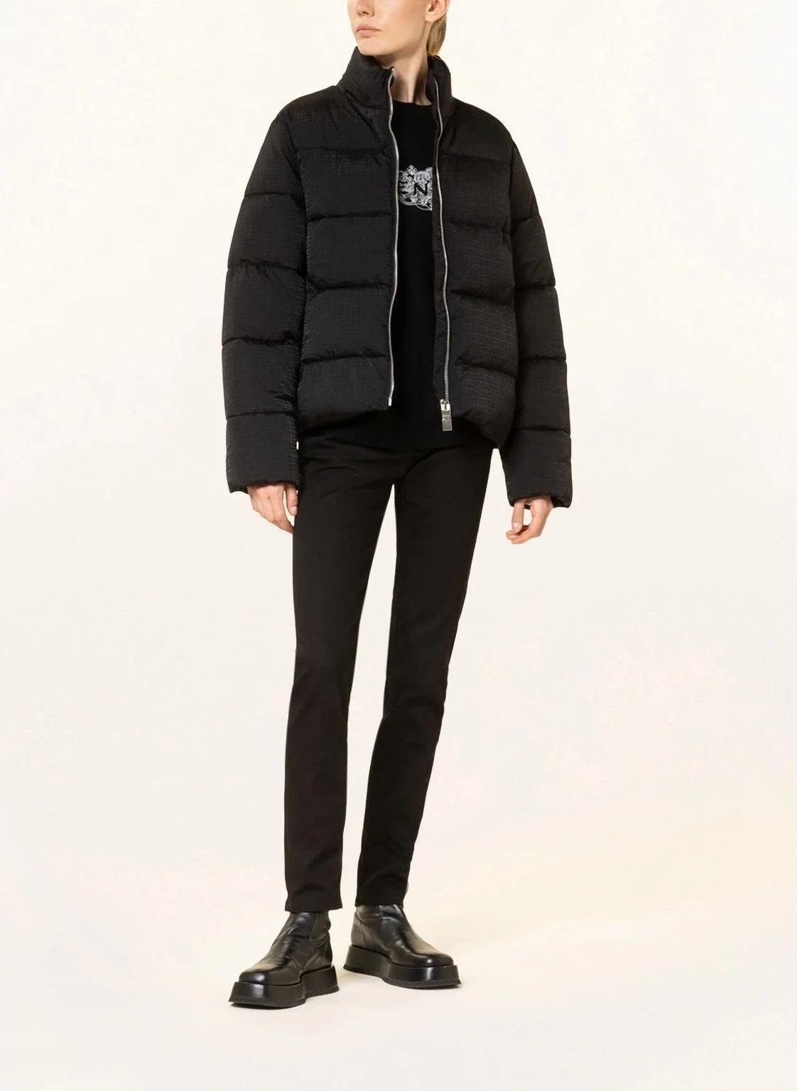 지방시 모노그램 퀄티드 자켓 블랙