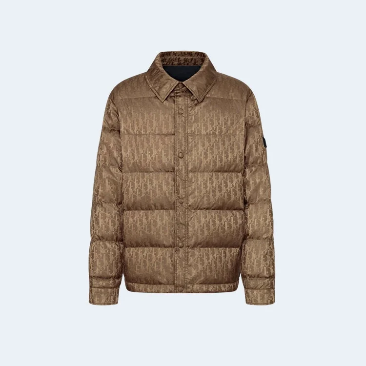디올 오블리크 퀄티드 브라운 자켓