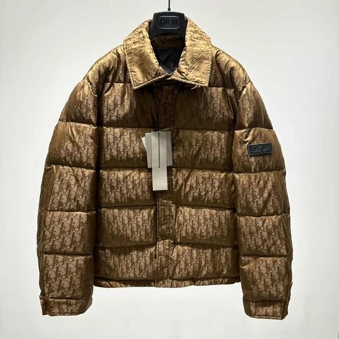 디올 오블리크 퀄티드 브라운 자켓