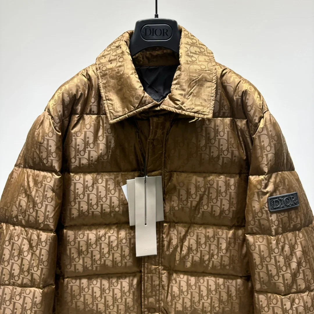 디올 오블리크 퀄티드 브라운 자켓