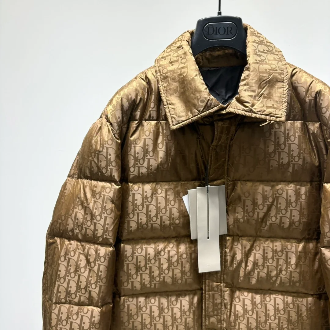 디올 오블리크 퀄티드 브라운 자켓