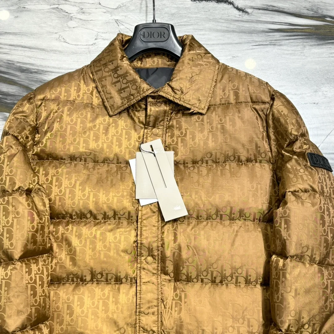 디올 오블리크 퀄티드 브라운 자켓