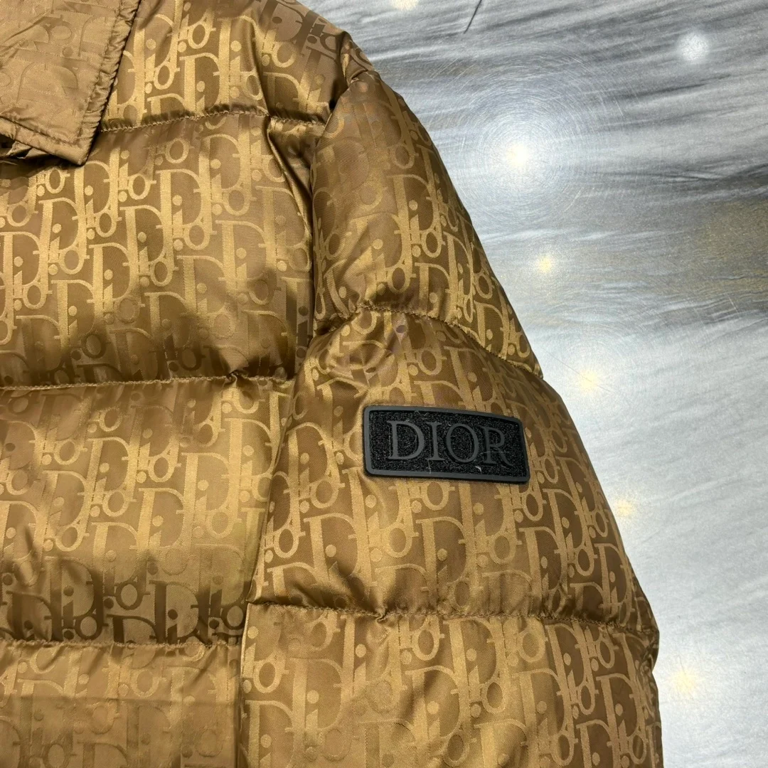 디올 오블리크 퀄티드 브라운 자켓