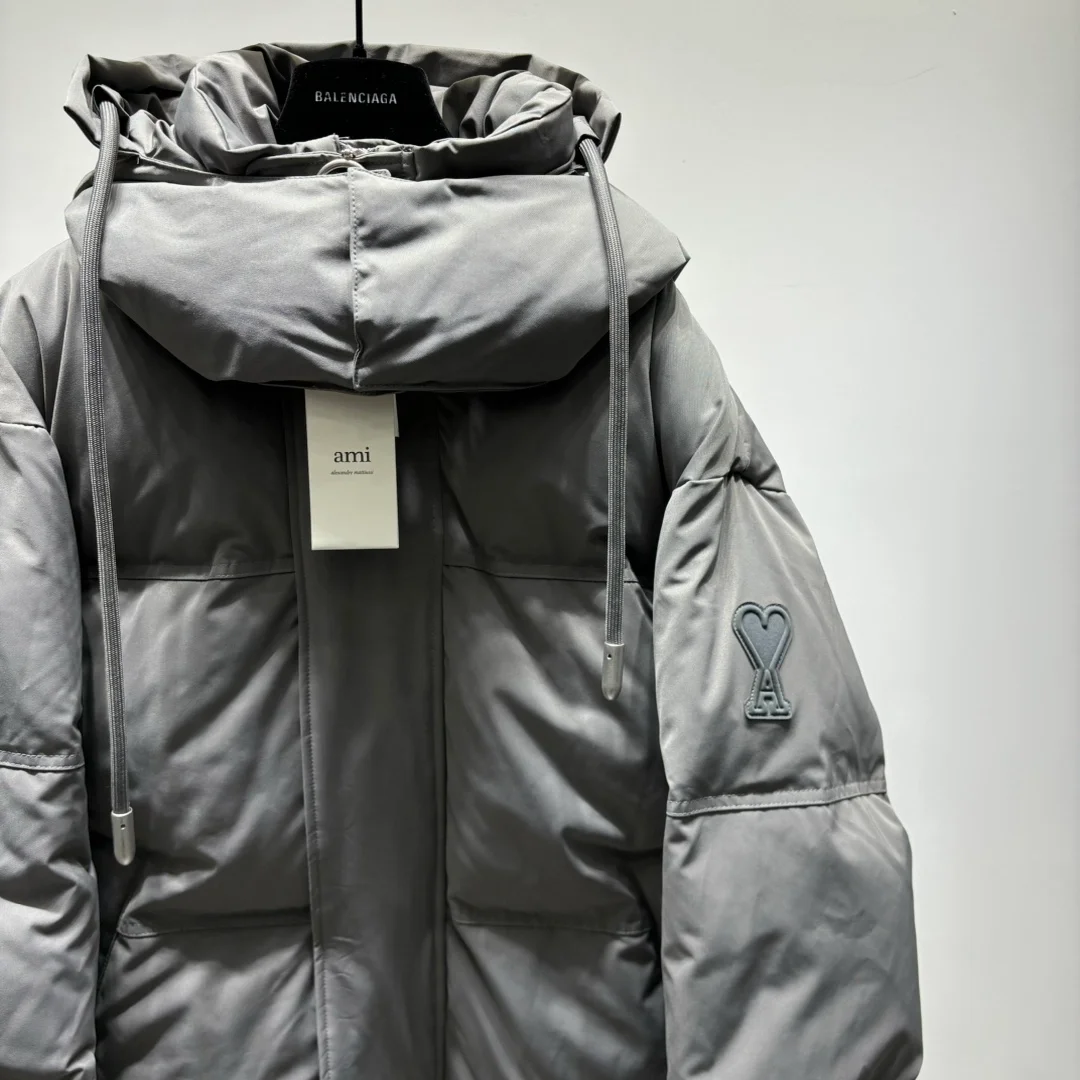 아미 파리스 다운 패딩 자켓 그레이