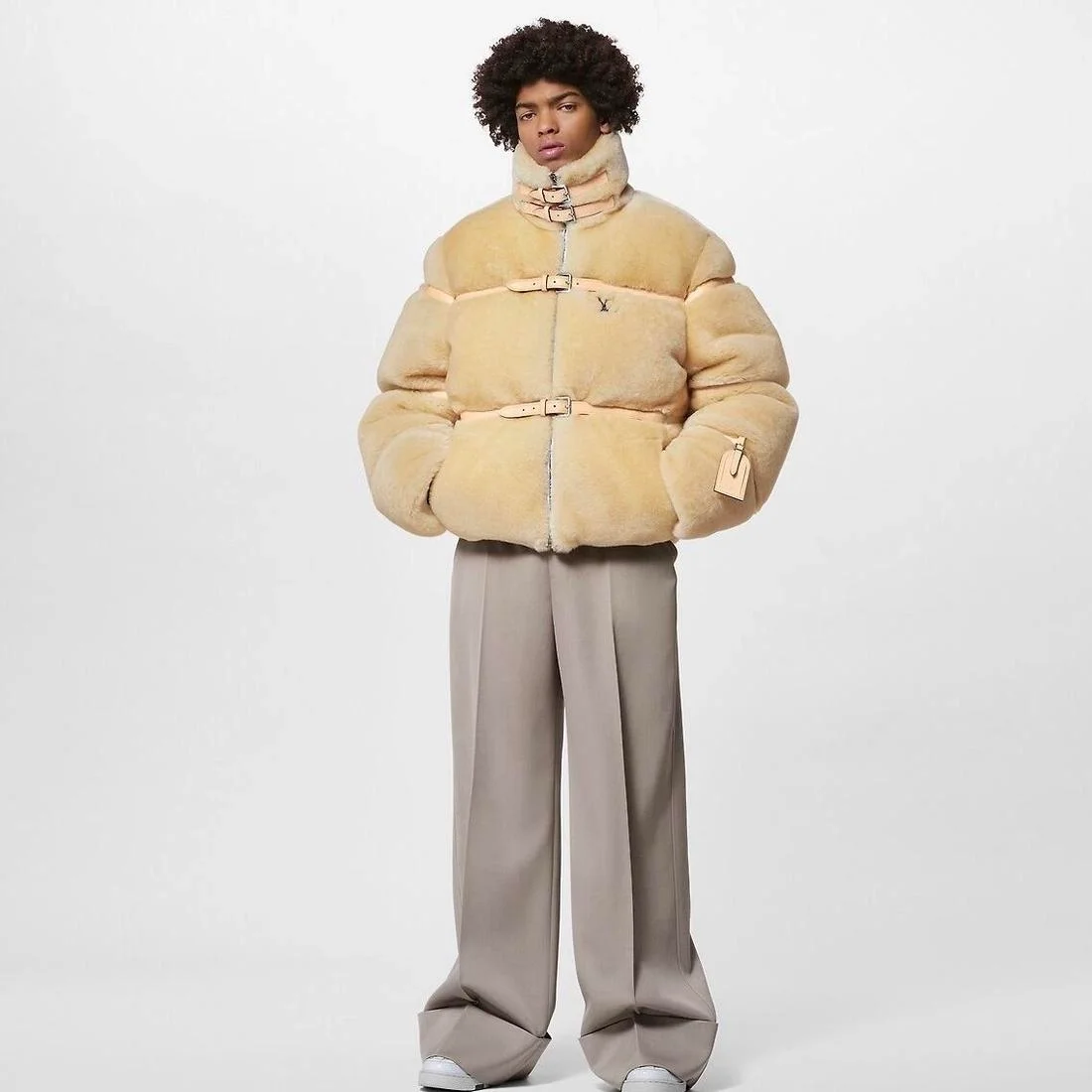 루이비통 시어링 다운 블루종