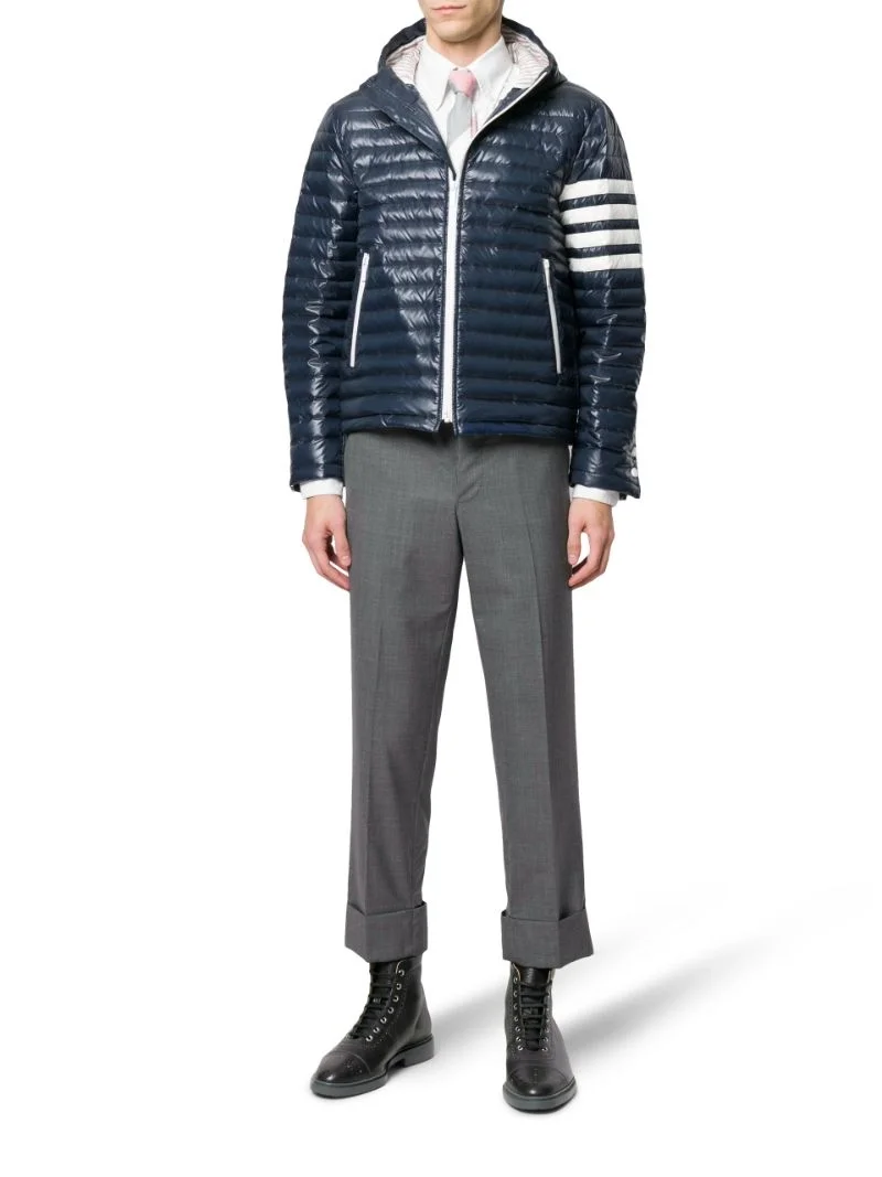 톰브라운 새틴 피니시 테크 자켓