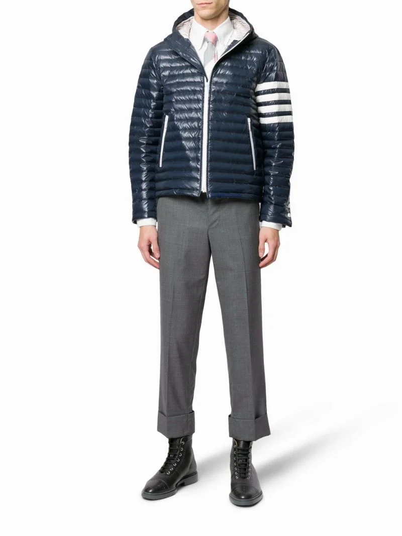 톰브라운 새틴 피니시 테크 자켓