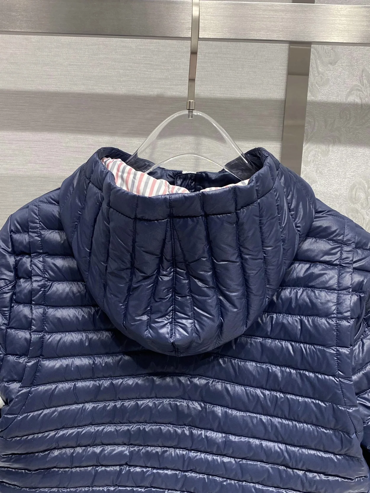 톰브라운 새틴 피니시 테크 자켓