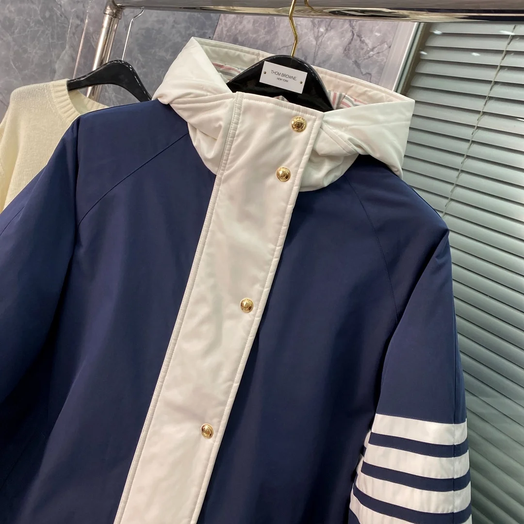 톰브라운 콘트라스트 4바 나일론 파카