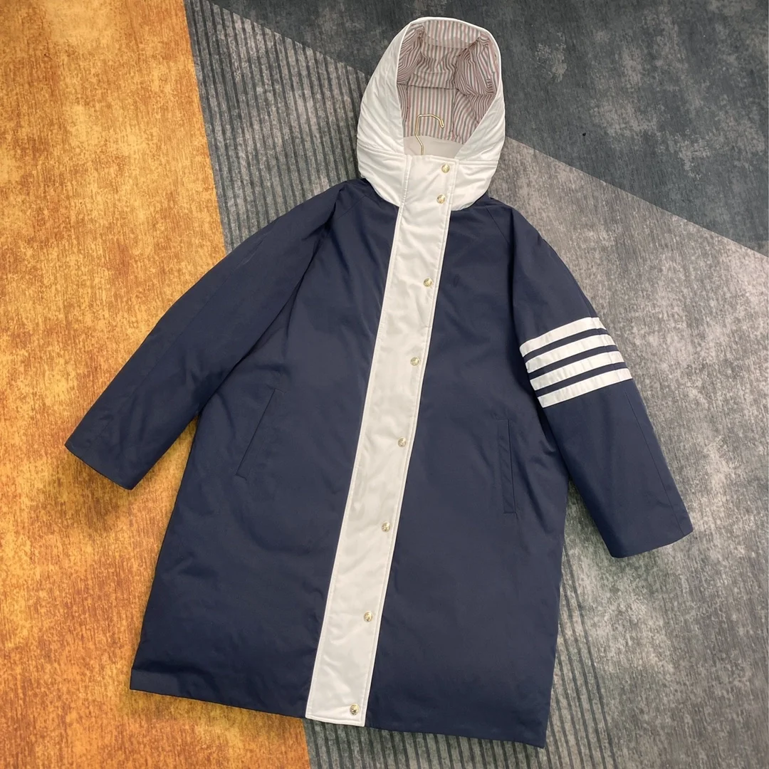 톰브라운 콘트라스트 4바 나일론 파카