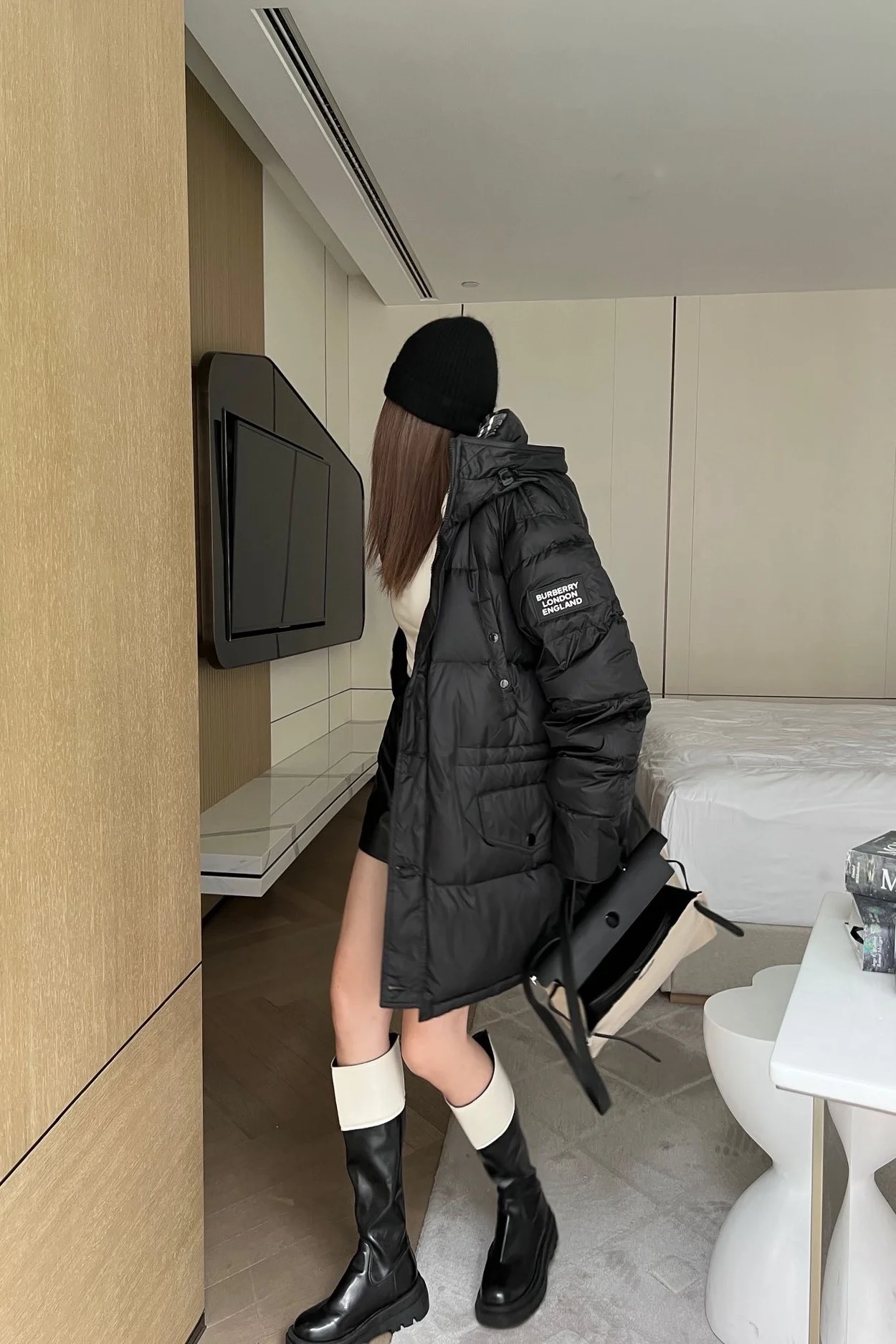 버버리 락우드 패딩 코트