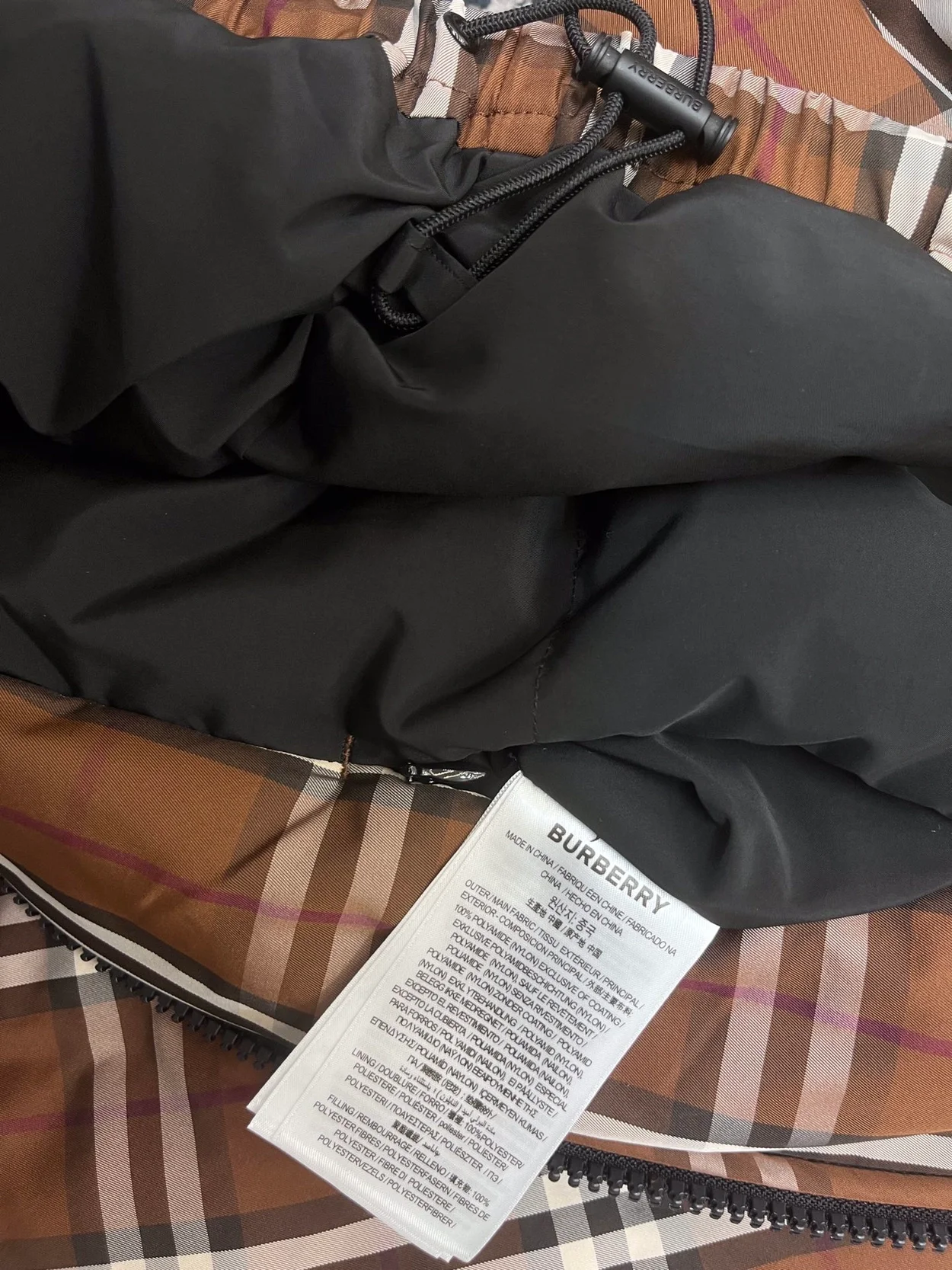 버버리 체크 다크 버치 브라운 자켓