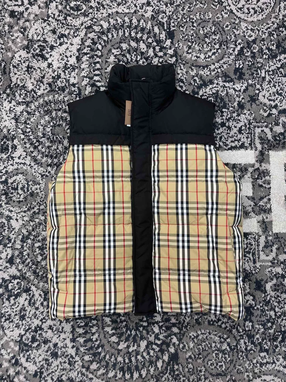 버버리 체크 패널 리버시블 질레 베스트