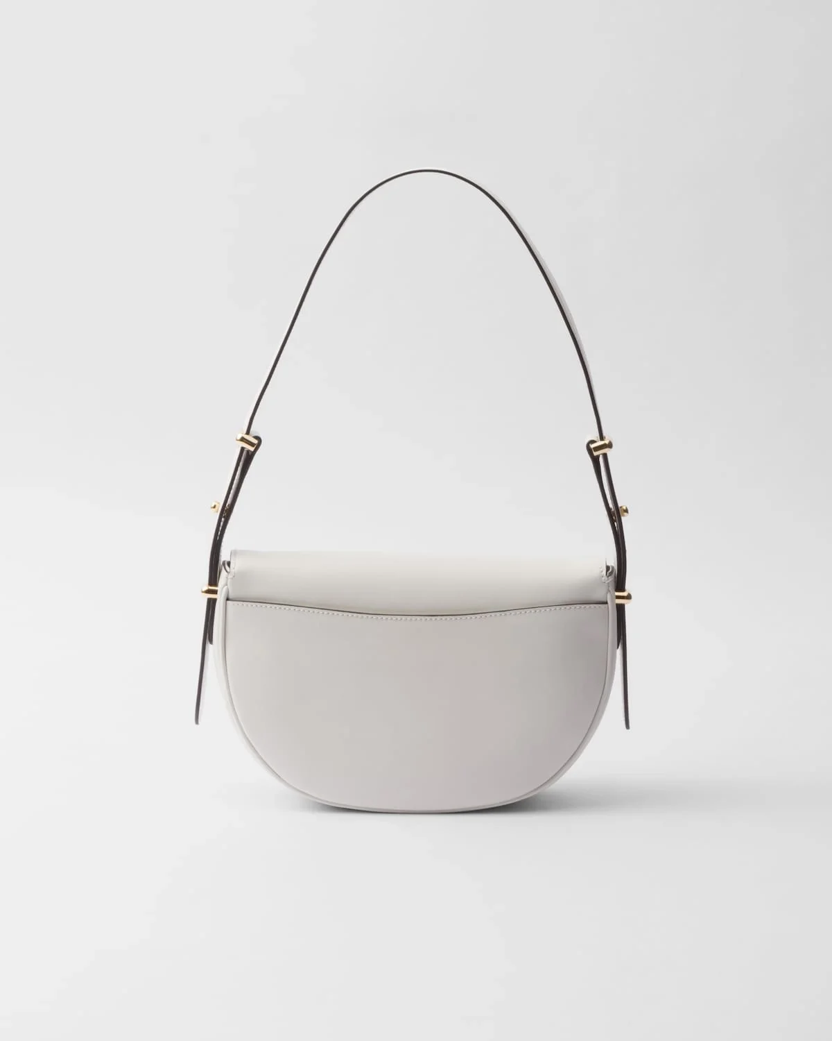 프라다 아르케 레더 플랩 숄더백 화이트