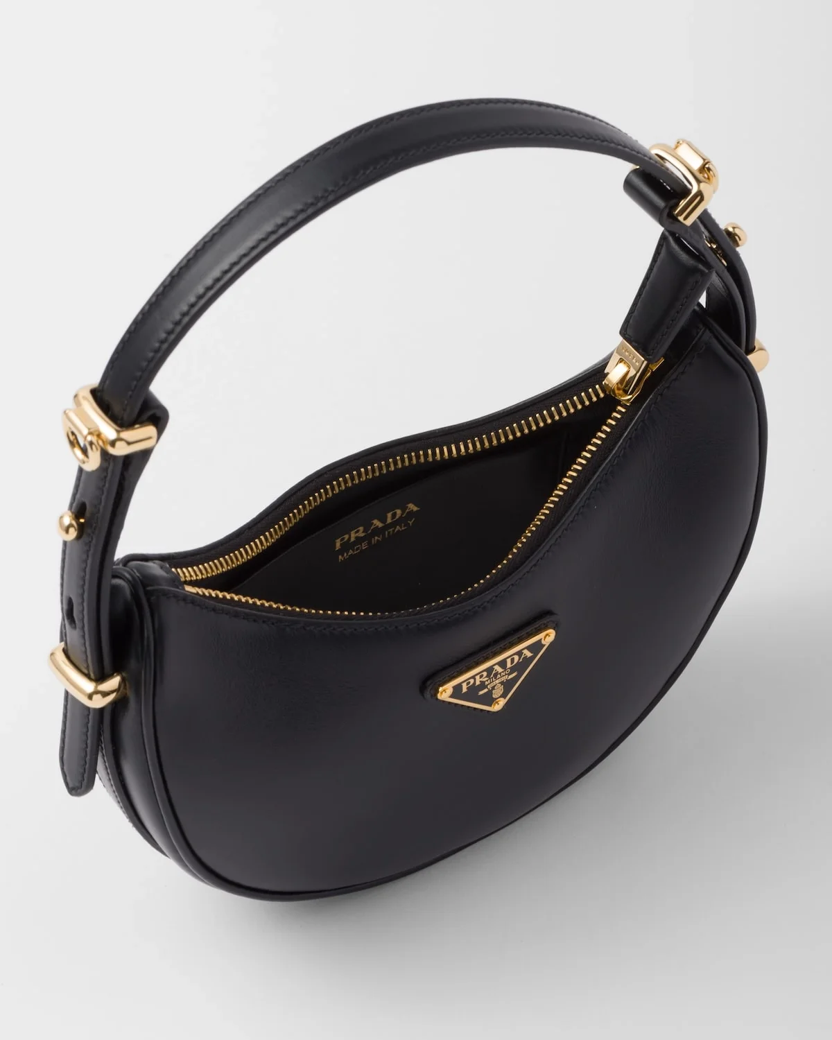 프라다 아르케 레더 미니 숄더백 블랙