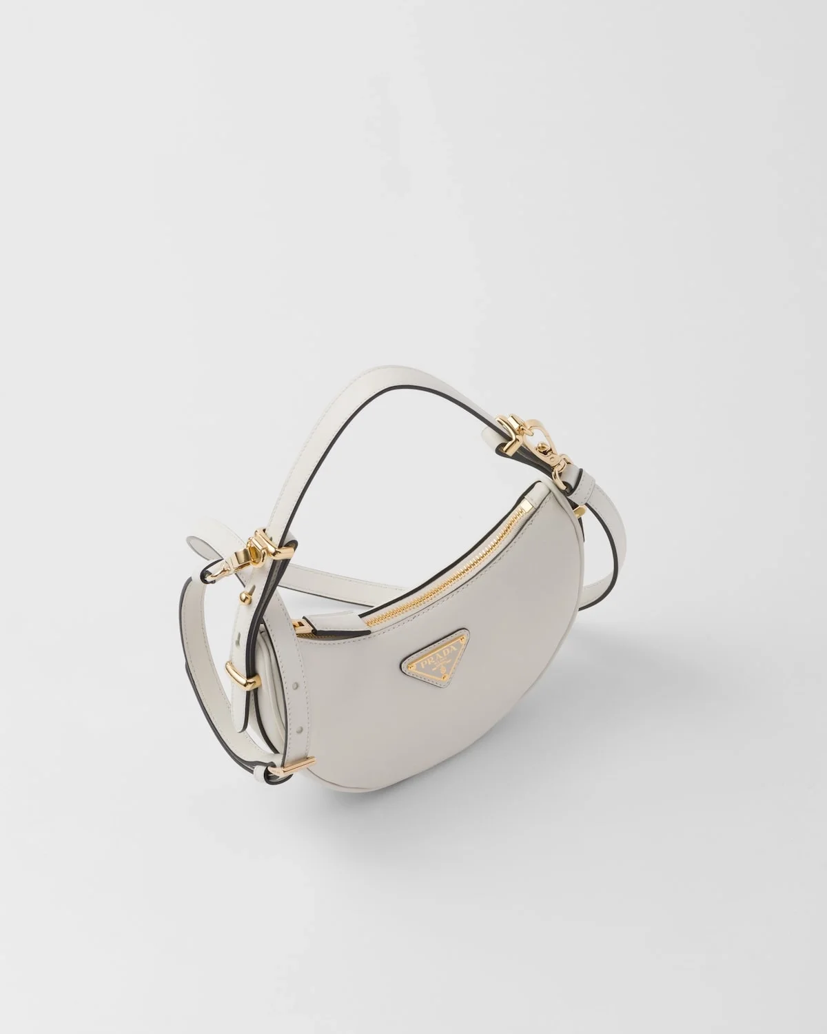 프라다 아르케 레더 미니 숄더백 화이트