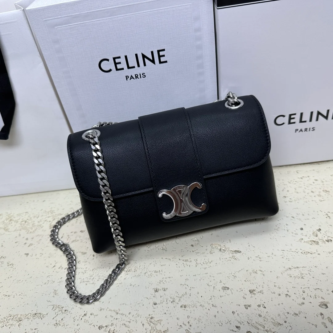 셀린느 틴 빅투아르 백 실버블랙