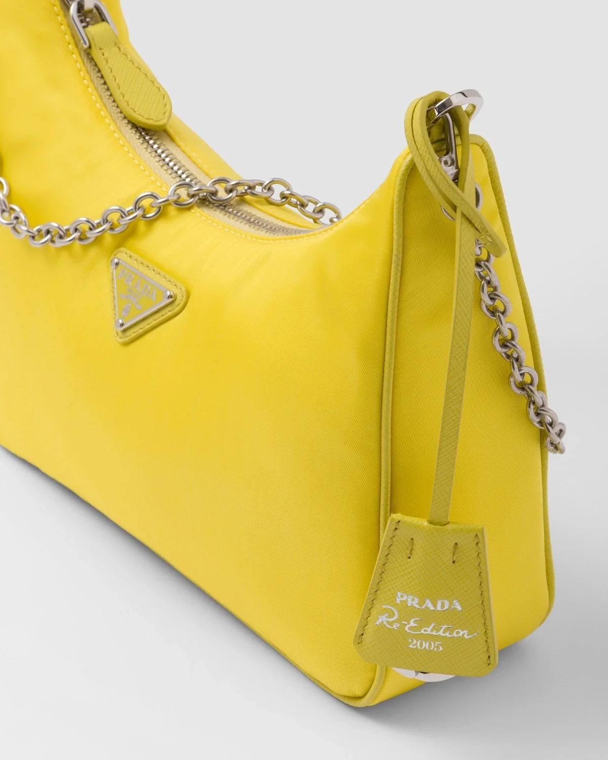 프라다 리에디션 2005 리나일론 숄더백 옐로우