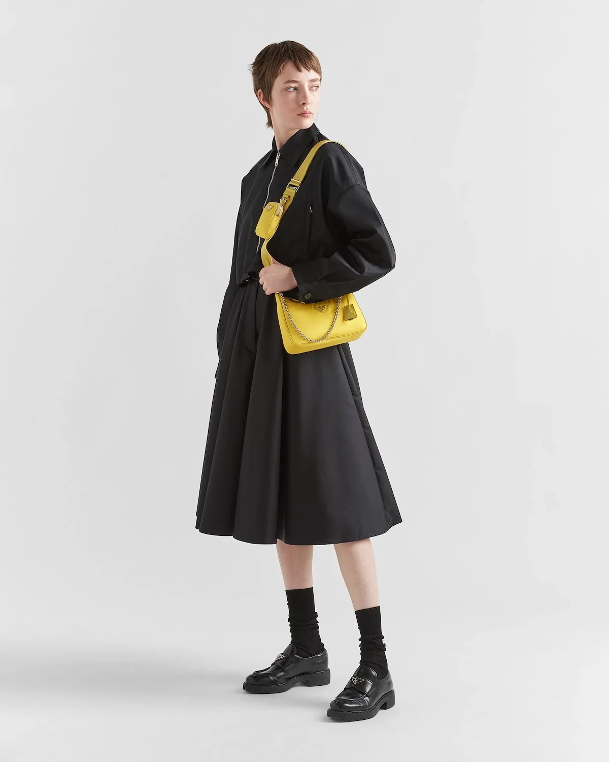 프라다 리에디션 2005 리나일론 숄더백 옐로우