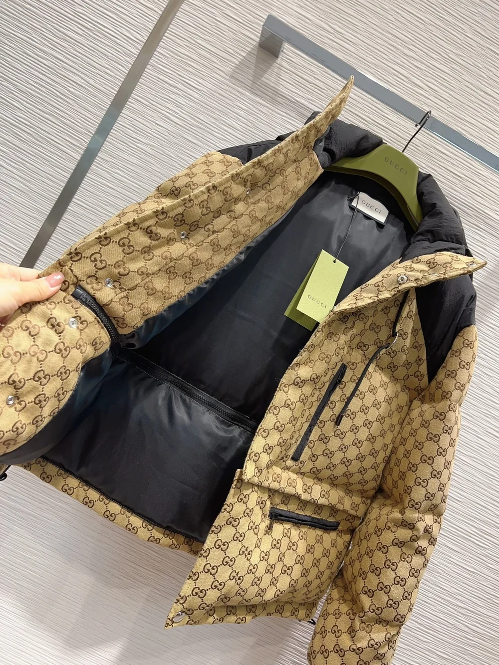 구찌 GG 캔버스 봄버 자켓