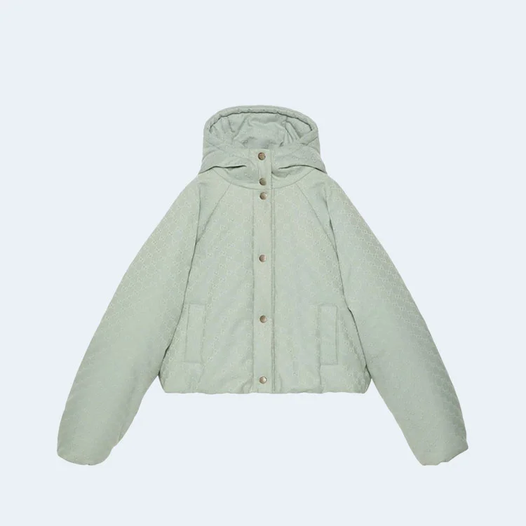 구찌 수프림 크롭 후드 자켓