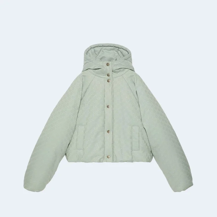 구찌 수프림 크롭 후드 자켓