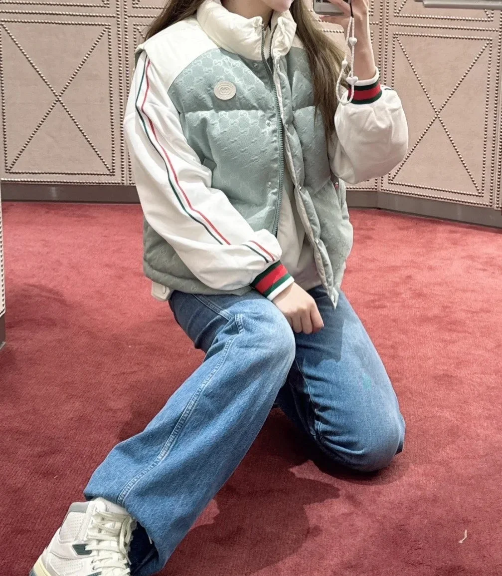 구찌 코튼 캔버스 패디드 질렛