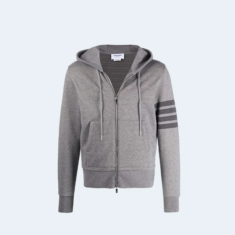 톰브라운 4바 코튼 후드 집업