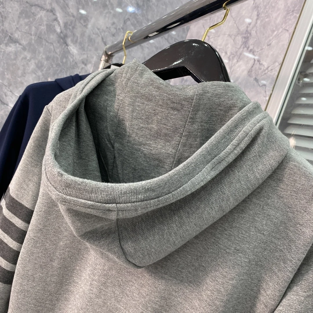 톰브라운 4바 코튼 후드 집업