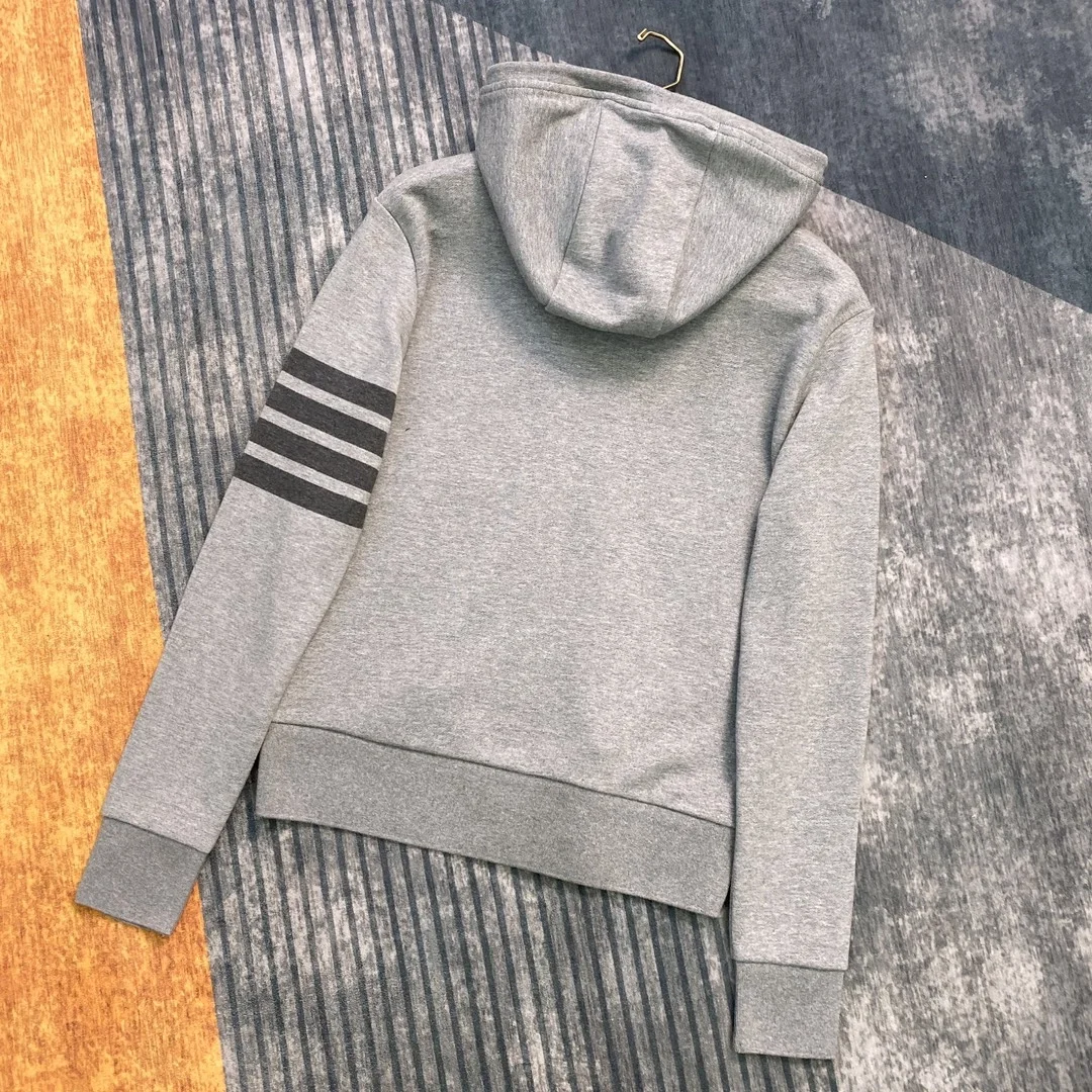 톰브라운 4바 코튼 후드 집업