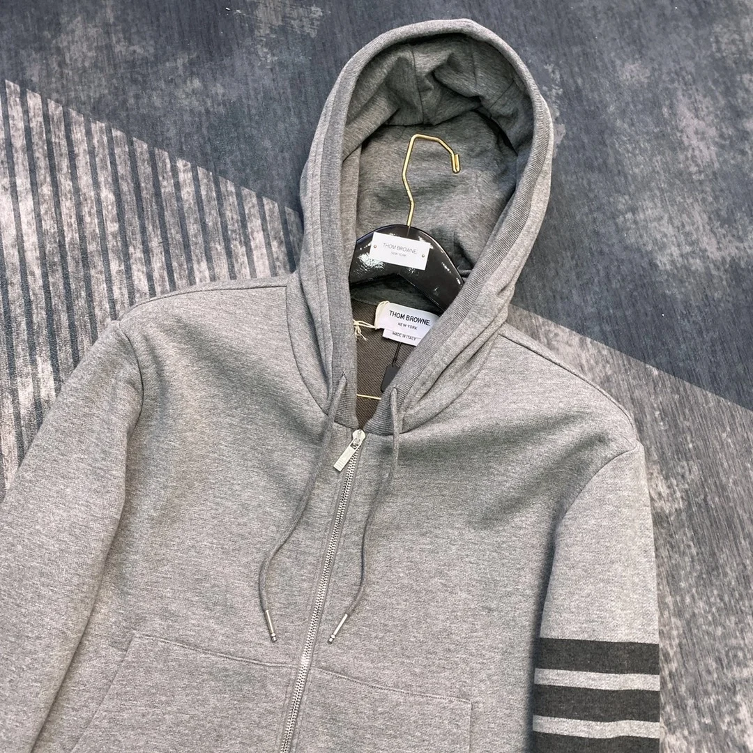 톰브라운 4바 코튼 후드 집업