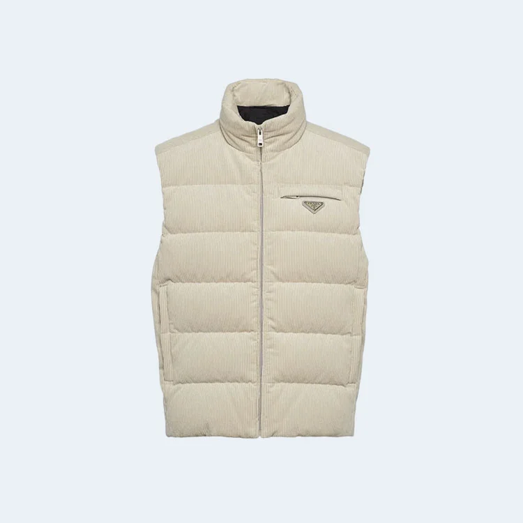 프라다 코듀로이 패딩 베스트