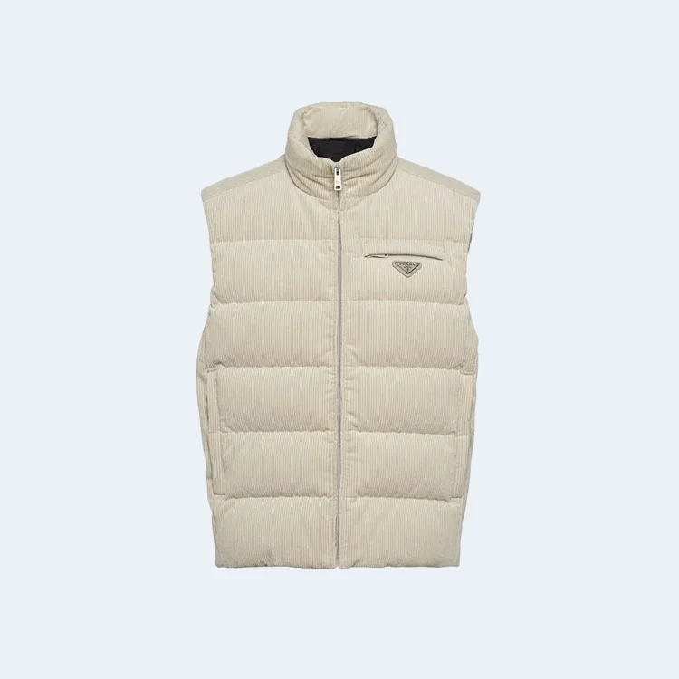 프라다 코듀로이 패딩 베스트