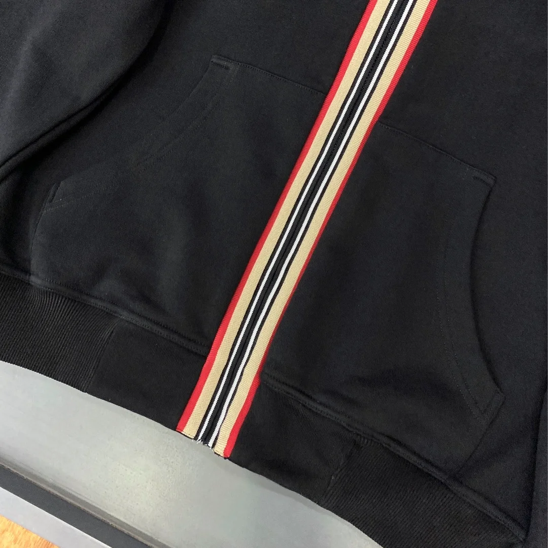 버버리 아이콘 스트라이프 후드 집업